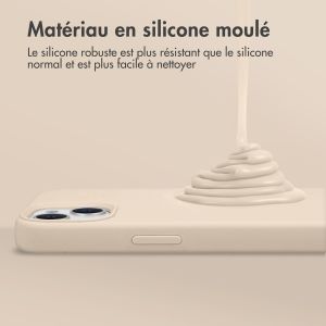Accezz Coque Liquid Silicone iPhone 14 Pro Max - Stone