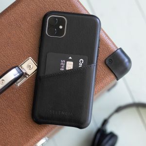 Selencia Coque arrière en cuir végétalien Samsung Galaxy A52(s) (5G/4G) - Noir