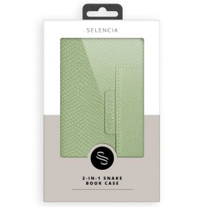 Selencia Etui portefeuille serpent amovible iPhone 13 - Vert