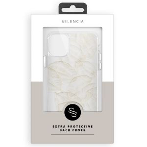 Selencia Coque très protectrice Fashion iPhone 14 - Gold Botanic