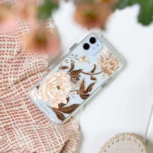 Selencia Coque très protectrice Fashion iPhone 14 Plus - Golden Flowers