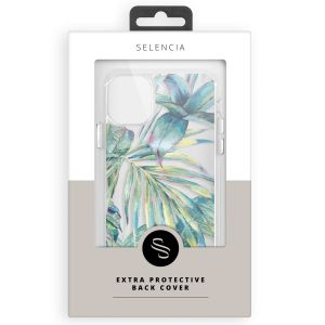 Selencia Coque très protectrice Fashion iPhone 14 Plus - Green Jungle Leaves