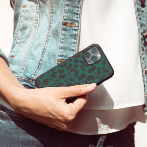 iMoshion Coque Design iPhone 14 - Green Leopard