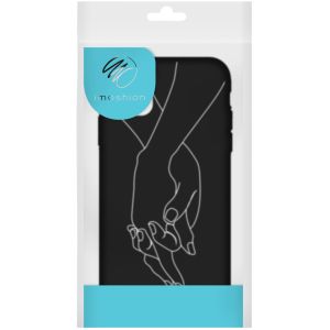 iMoshion Coque Design iPhone 12 (Pro) - Holding Hands Black