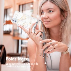 iMoshion Coque Design avec cordon Samsung Galaxy S21 - White Marble