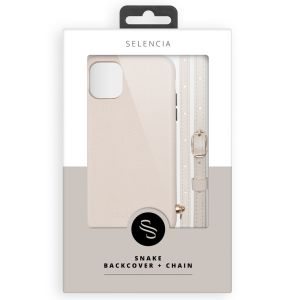 Selencia Coque Aina Serpent avec corde Samsung Galaxy S22 Plus - Blanc