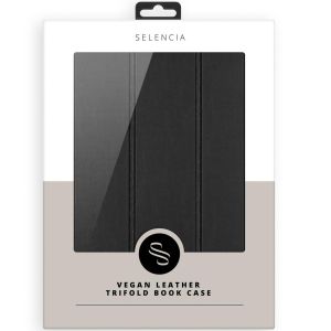 Selencia Coque en cuir vegan Trifold Book Galaxy Tab A7 Lite - Noir
