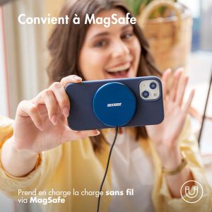Accezz Coque Liquid Silicone avec MagSafe iPhone 15 Pro Max - Bleu foncé