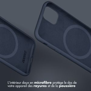 Accezz Coque Liquid Silicone avec MagSafe iPhone 12 Mini - Bleu