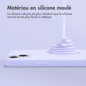Accezz Coque Liquid Silicone avec MagSafe iPhone 14 Plus - Violet