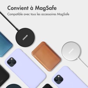 Accezz Coque Liquid Silicone avec MagSafe iPhone 15 Pro Max - Violet