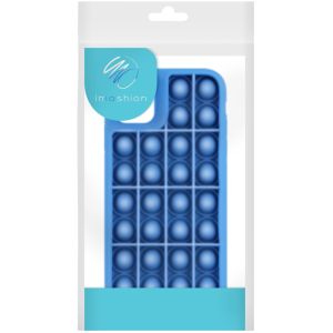 iMoshion ﻿Pop It Fidget Toy - Coque Pop It Galaxy A21s - Bleu foncé