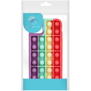 iMoshion ﻿Pop It Fidget Toy - Coque Pop It Galaxy A12 - Rainbow