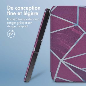 iMoshion Design Slim Hard Sleepcover Pocketbook Touch Lux 5 / HD 3 / Basic Lux 4 / Vivlio Lux 5 - Bordeaux Graphic
