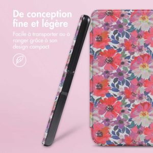 iMoshion Design Slim Hard Sleepcover Pocketbook Touch Lux 5 / HD 3 / Basic Lux 4 / Vivlio Lux 5 - Flower Watercolor