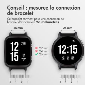 iMoshion Bracelet en acier - Connexion universelle de 26 mm - Noir