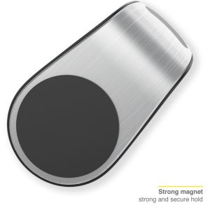 Accezz Support de téléphone pour voiture iPhone 6 - Universel - Grille de ventilation - Magnétique - Argent