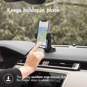 Accezz Support de téléphone pour voiture Samsung Galaxy A52 (5G) - Réglable - Universel - Tableau de bord et pare-brise - Noir