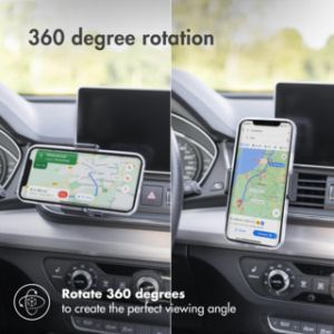 Accezz Support de téléphone voiture iPhone 11 Pro Max - Réglable - Universel - Grille de ventilation - Noir 
