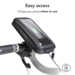 Accezz Support de téléphone vélo iPhone 7 Plus - Universel - Avec étui - Noir