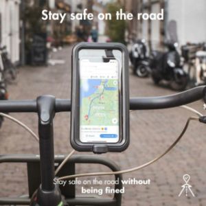 Accezz Support de téléphone vélo Pro iPhone SE (2020) - Universel - Avec étui - Noir