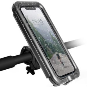 Accezz Support de téléphone vélo Pro iPhone 12 - Universel - Avec étui - Noir