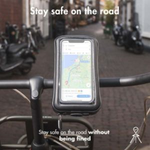 Accezz Support de téléphone vélo iPhone SE (2020) - Universel - Avec étui - Noir