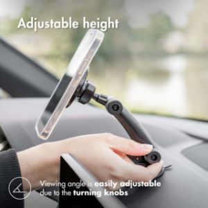 Accezz Support de téléphone voiture iPhone 12 Mini - MagSafe - Tableau de bord et pare-brise - Magnétique - Noir
