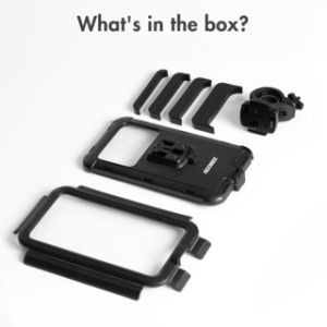 Accezz Support de téléphone vélo Pro iPhone 13 Pro Max - Universel - Avec étui - Noir