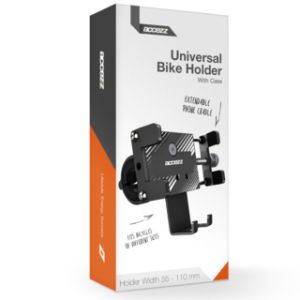 Accezz Support de téléphone vélo iPhone 7 - Réglable - Universel - Aluminium - Noir