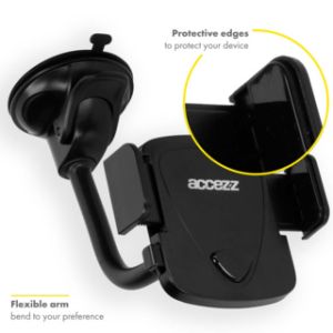 Accezz Support de téléphone voiture iPhone 12 Pro Max - Universel - Pare-brise - Noir