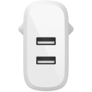 Belkin Boost↑Charge™ Dual USB Wall Charger iPhone 12 Mini + câble Lightning - 24W - Blanc