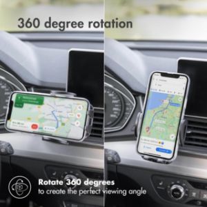 iMoshion Support de téléphone pour voiture iPhone Xr - Réglable - Universel - Grille de ventilation - Noir