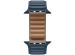 Apple Leather Link Apple Watch Series 1-9 / SE / Ultra (2) - 42/44/45/49 mm - Baltic Blue
