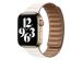 Apple Leather Link pour l'Apple Watch Series 1-9 / SE - 38/40/41 mm - Taille M/L - Chalk