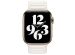 Apple Leather Link Apple Watch Series 1-9 / SE / Ultra (2) - 42/44/45/49 mm - Taille S/M - Chalk