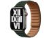 Apple Leather Link Apple Watch Series 1-9 / SE - 38/40/41 mm - Taille M/L - Sequoia Green