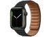 Apple Leather Link Apple Watch Series 1-9 / SE - 38/40/41 mm - Taille S/M - Midnight