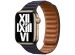 Apple Leather Link Apple Watch Series 1-9 / SE - 38/40/41 mm - Taille S/M - Ink