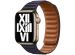 Apple Leather Link Apple Watch Series 1-9 / SE - 38/40/41 mm - Taille M/L - Ink