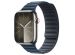 Apple Bracelet à maillons magnétique FineWoven Apple Watch Series 1-9 / SE / Ultra (2) - 42/44/45/49 mm - Taille M/L - Baltic Blue