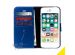 Accezz Étui de téléphone Wallet iPhone SE / 5 / 5s - Bleu