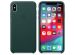Apple Coque Leather iPhone Xs Max - Forest Green
