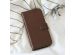 Selencia Étui de téléphone en cuir véritable iPhone Xr - Brun foncé
