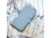Selencia Étui de téléphone en cuir véritable iPhone Xr - Bleu clair