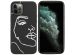 iMoshion Coque Design iPhone 12 Pro Max - Visage abstrait - Blanc