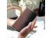 Selencia Étui de téléphone portefeuille en cuir véritable Huawei Y6 (2018) - Brun