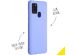 Accezz Coque Liquid Silicone Samsung Galaxy A21s - Violet