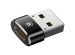 Baseus Adaptateur USB-A (mâle) vers USB-C (femelle) - OTG - Noir