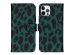 iMoshion Coque silicone design iPhone 12 (Pro) - Green Leopard